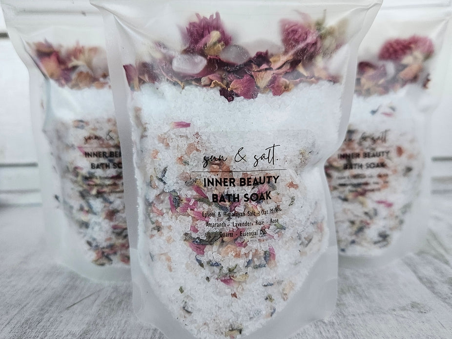 Inner Beauty Bath Soak - Bath Salt - with Rose Quartz