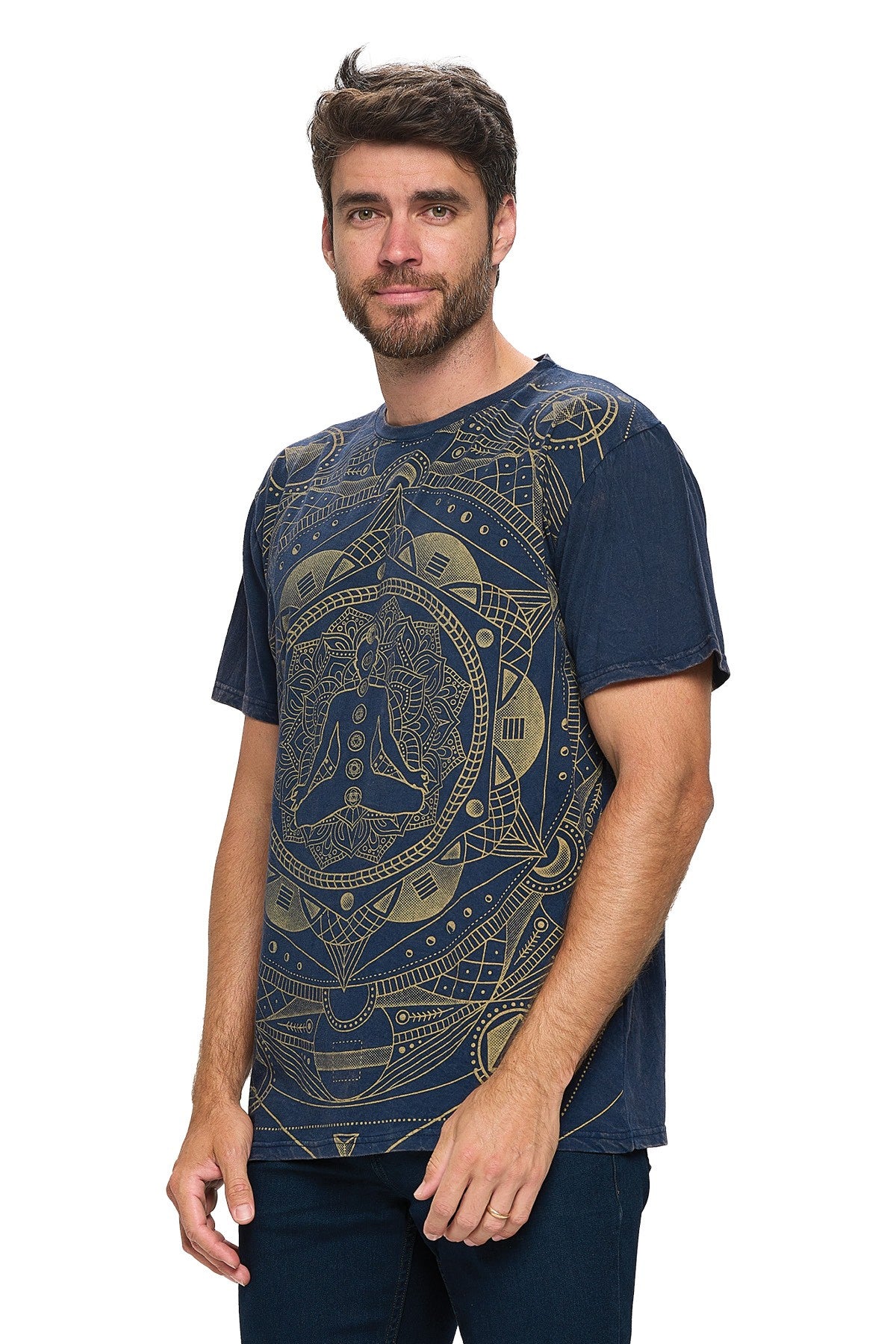 Men's T-Shirt Sacred Geometry Chakras Meditation