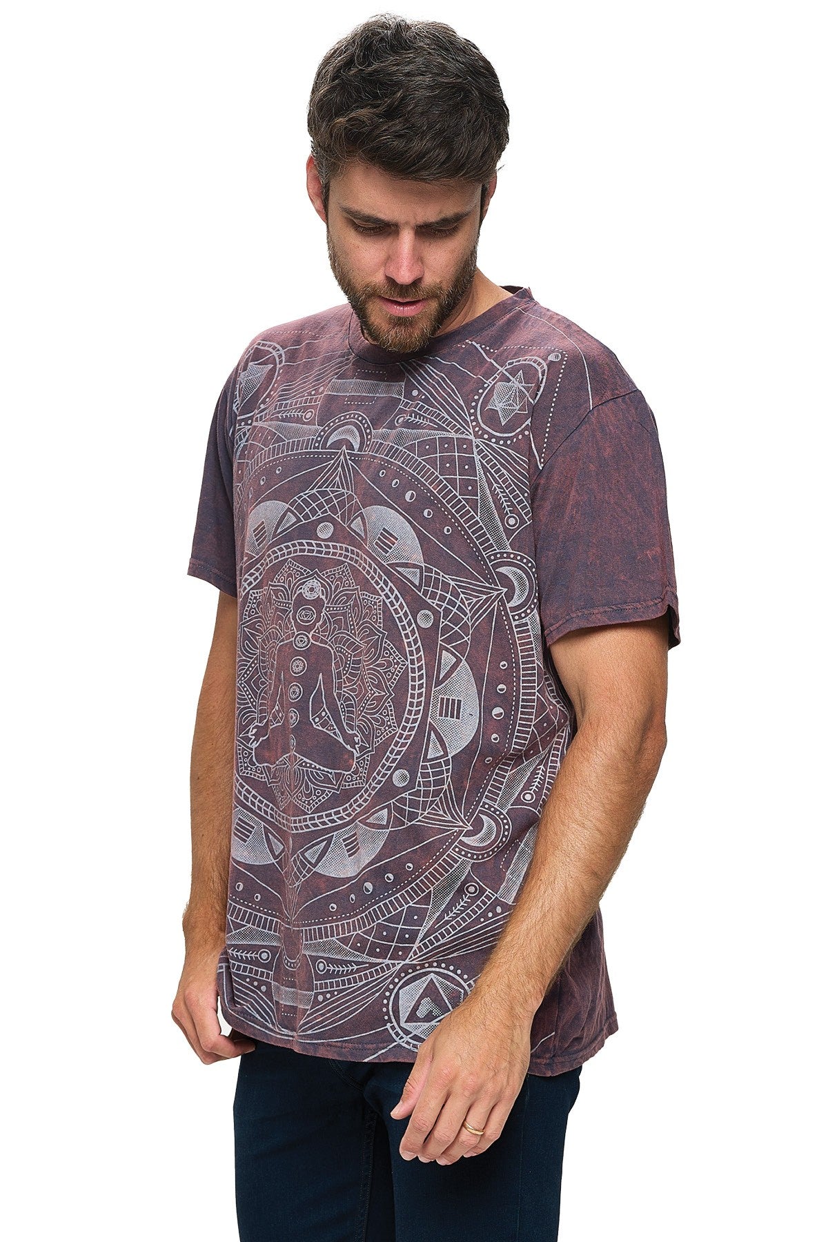 Men's T-Shirt Sacred Geometry Chakras Meditation