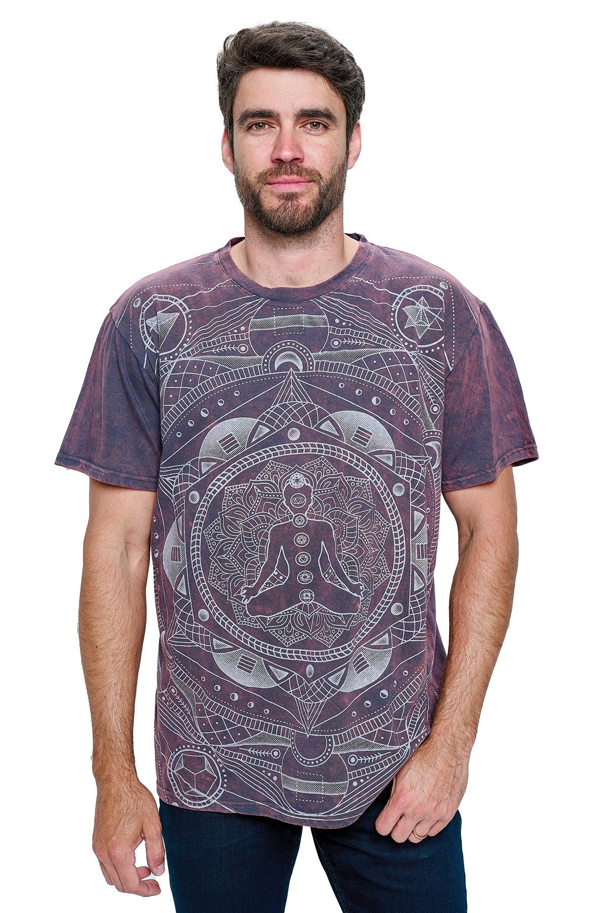 Men's T-Shirt Sacred Geometry Chakras Meditation