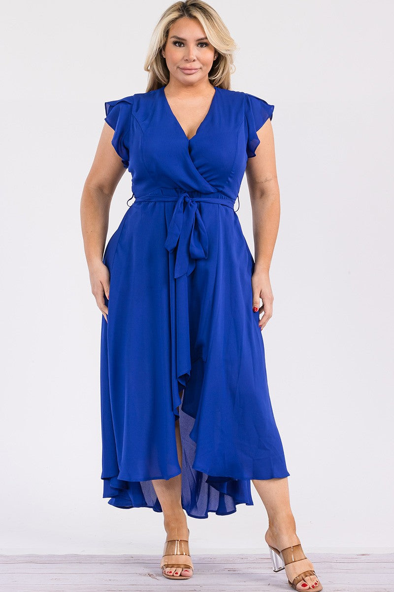 Junior Plus Surplice Faux Wrap Maxi Dress Stones For Daze Junior Plus Surplice Faux Wrap Maxi Dress Stones For Daze