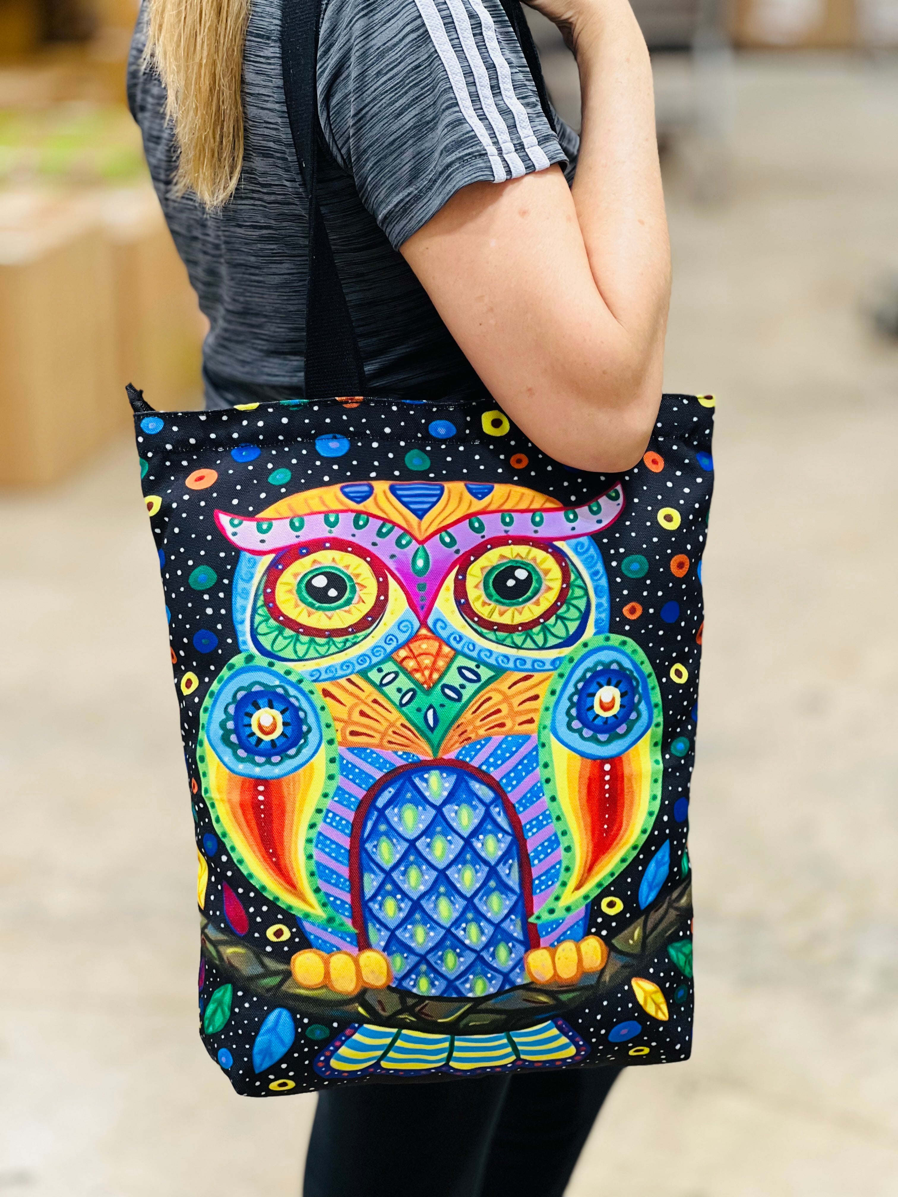 Tote cotton Bag Owl print