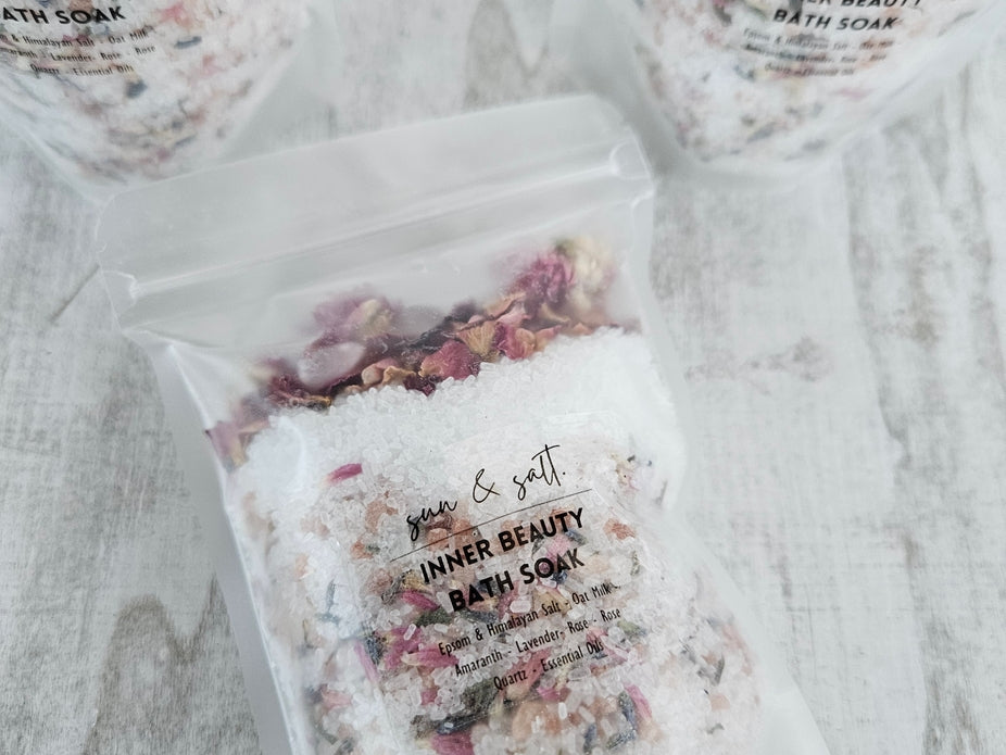 Inner Beauty Bath Soak - Bath Salt - with Rose Quartz