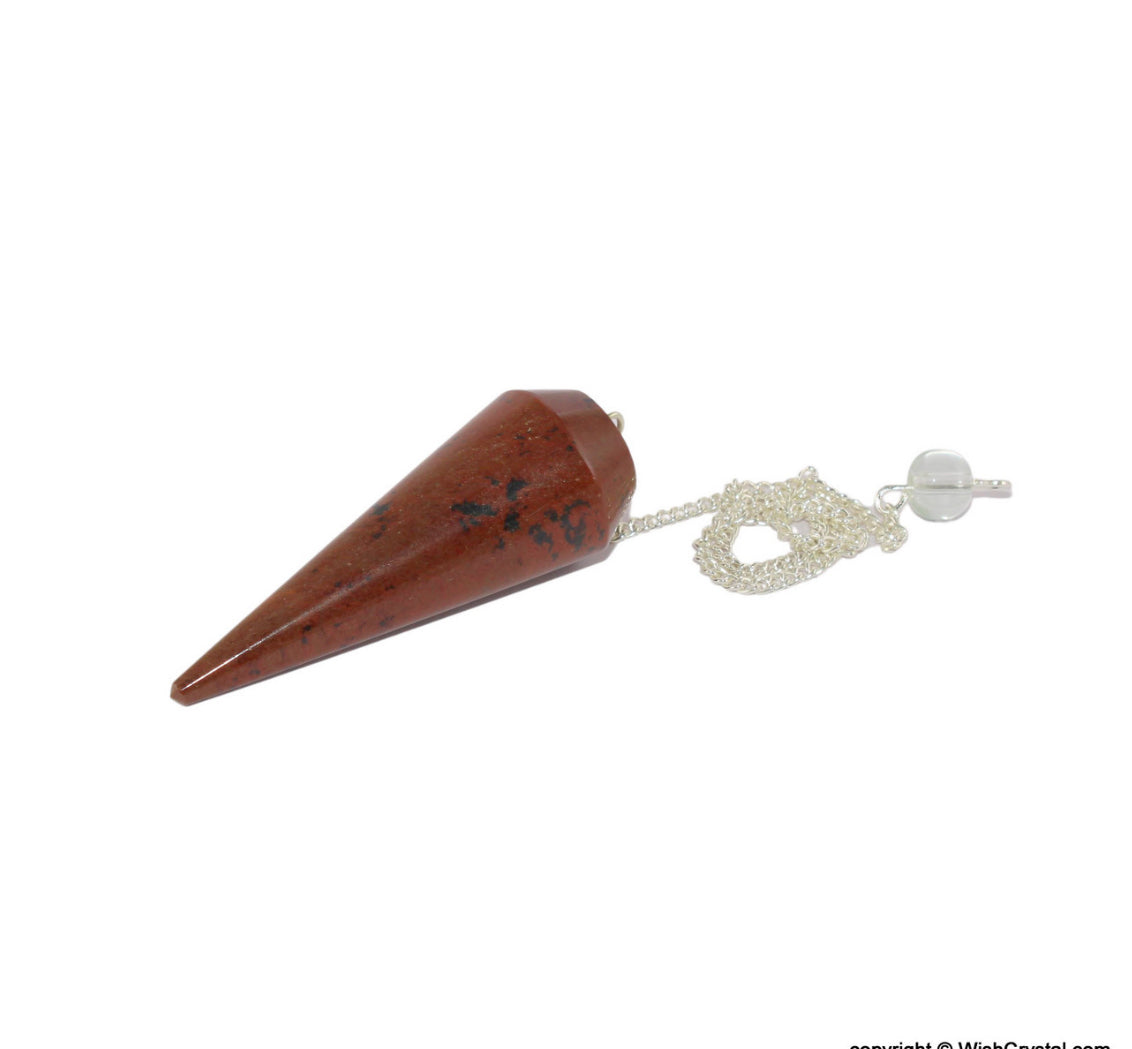 Mahogony Jasper Round Cone Pendulum Energy Stones Healing Stones