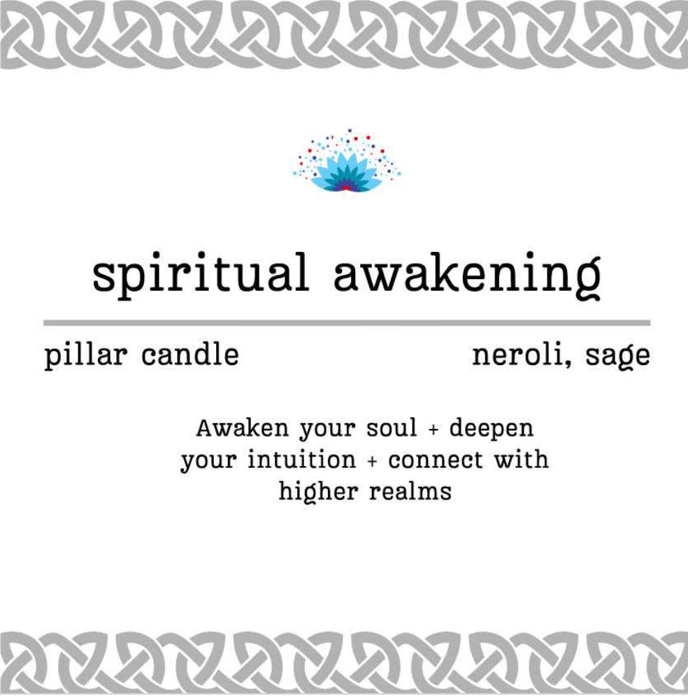 Manifestation Pillar Candle Spiritual Awakening  7"x1.5"