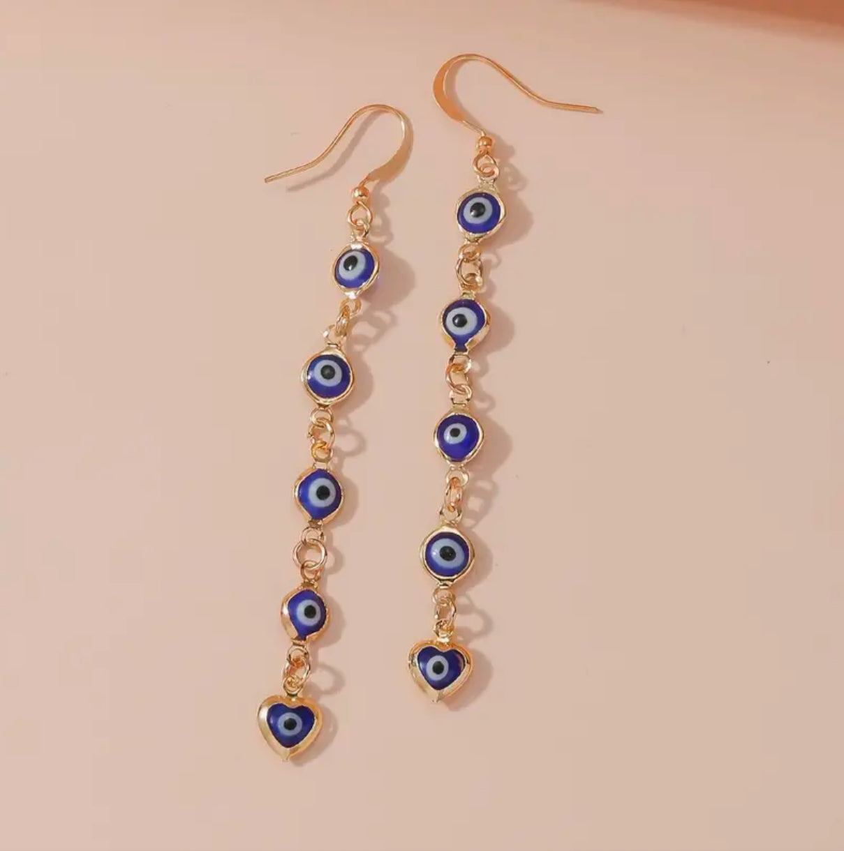 Retro Evil Eye Dangle Earrings