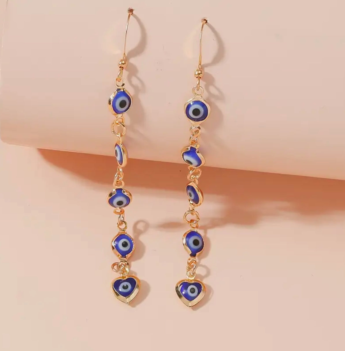 Retro Evil Eye Dangle Earrings