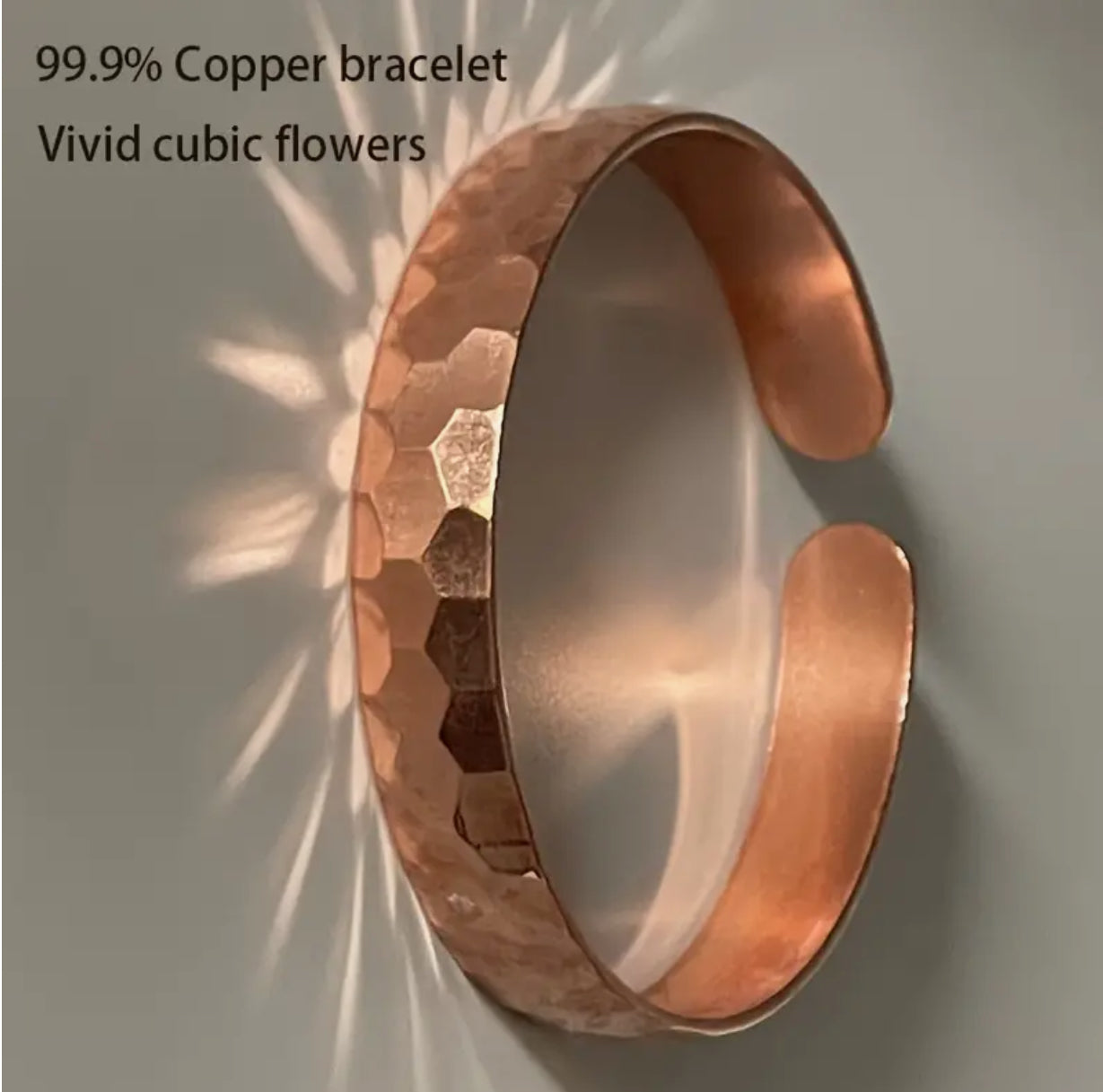 Elegant Boho-Chic Copper Cuff Bracelet