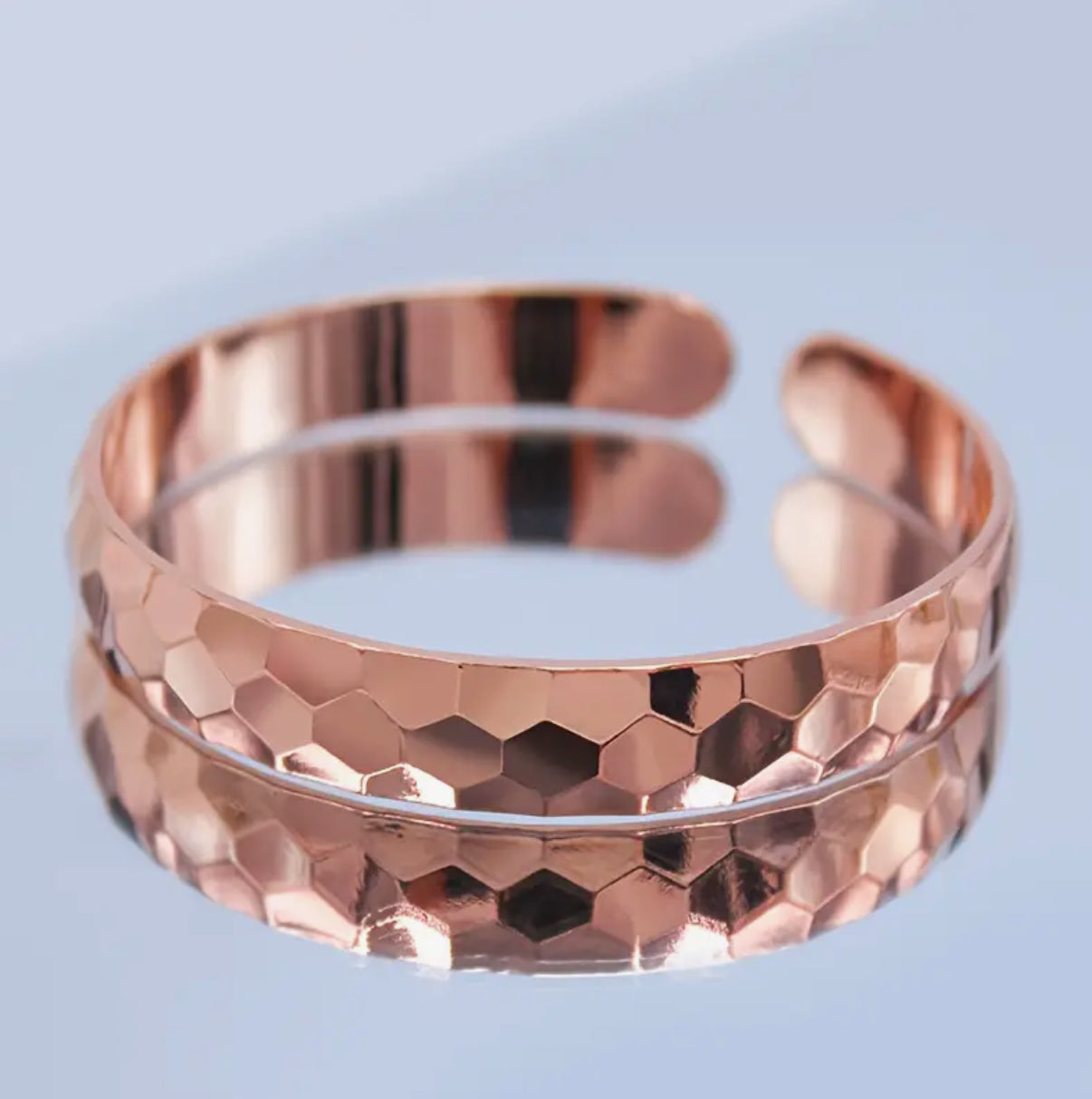 Elegant Boho-Chic Copper Cuff Bracelet