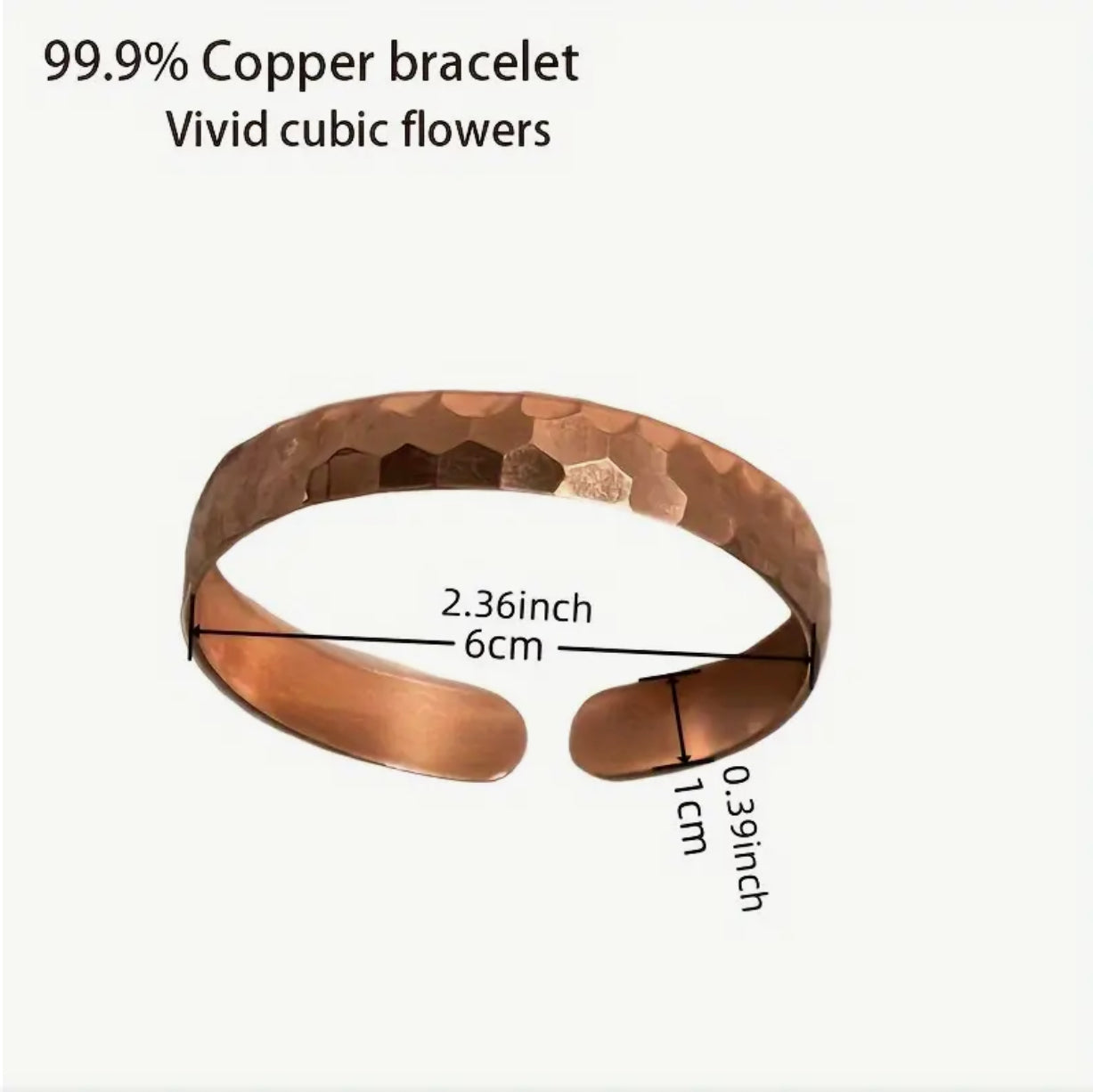 Elegant Boho-Chic Copper Cuff Bracelet