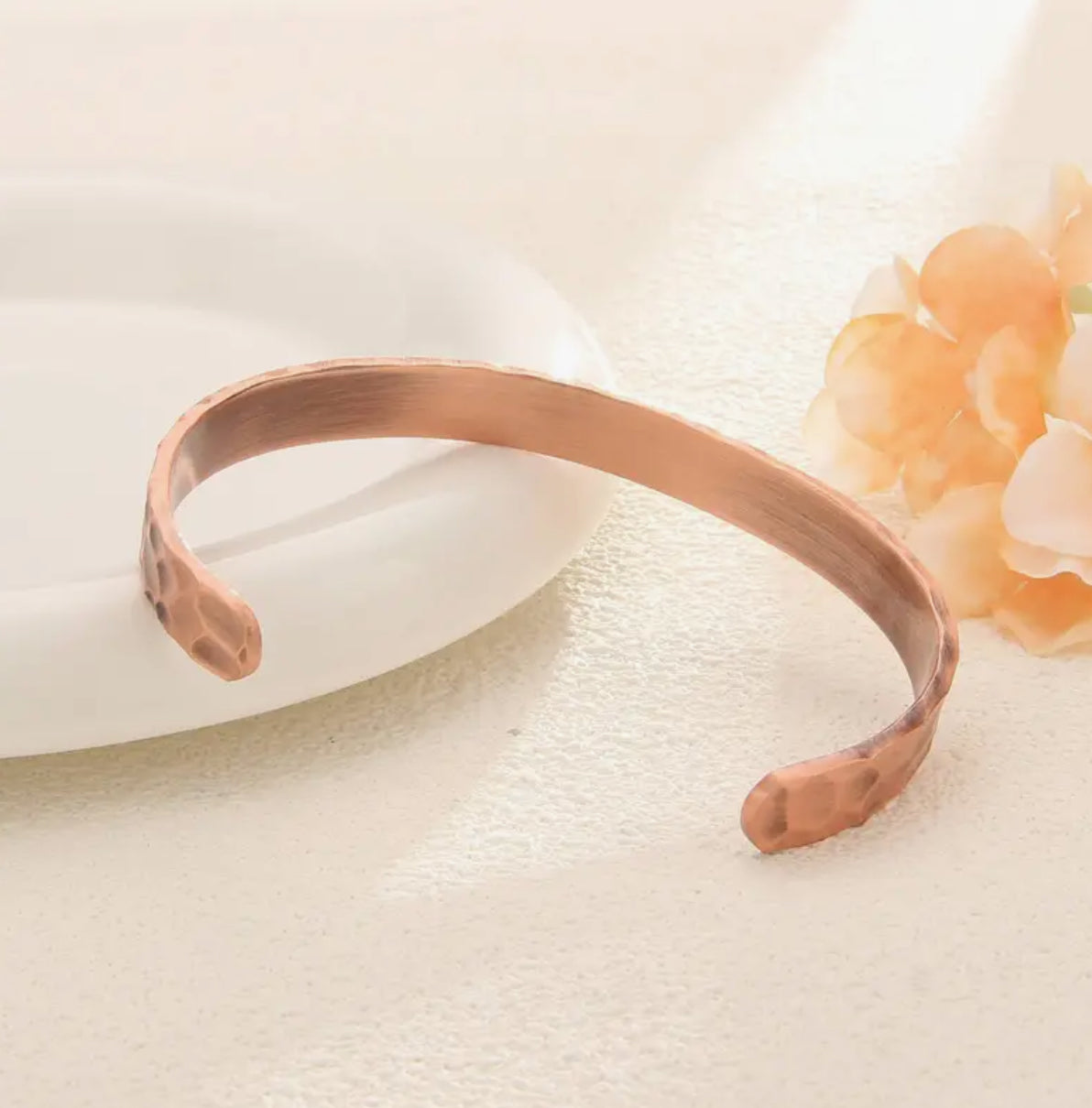 Adjustable Unisex Copper Cuff Bracelet