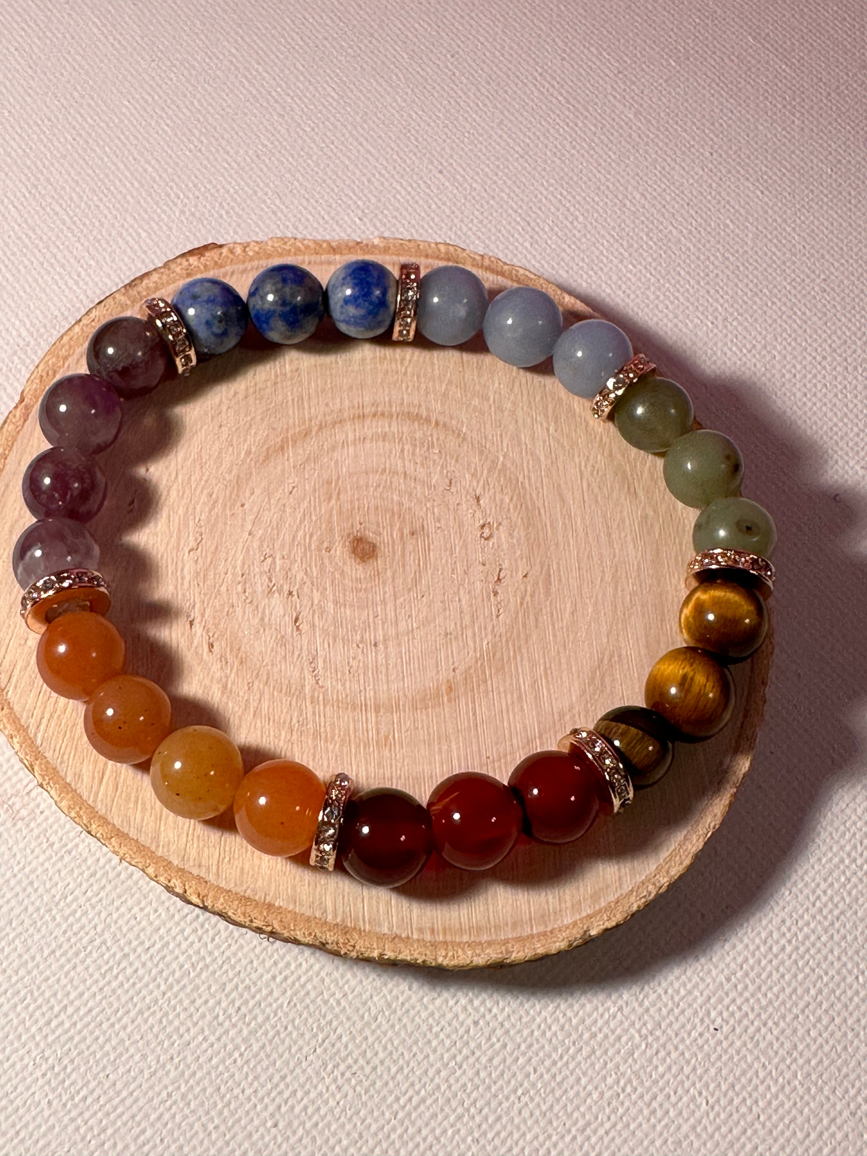 7 Chakra Authentic Healing Stones Energy Stones Bracelet