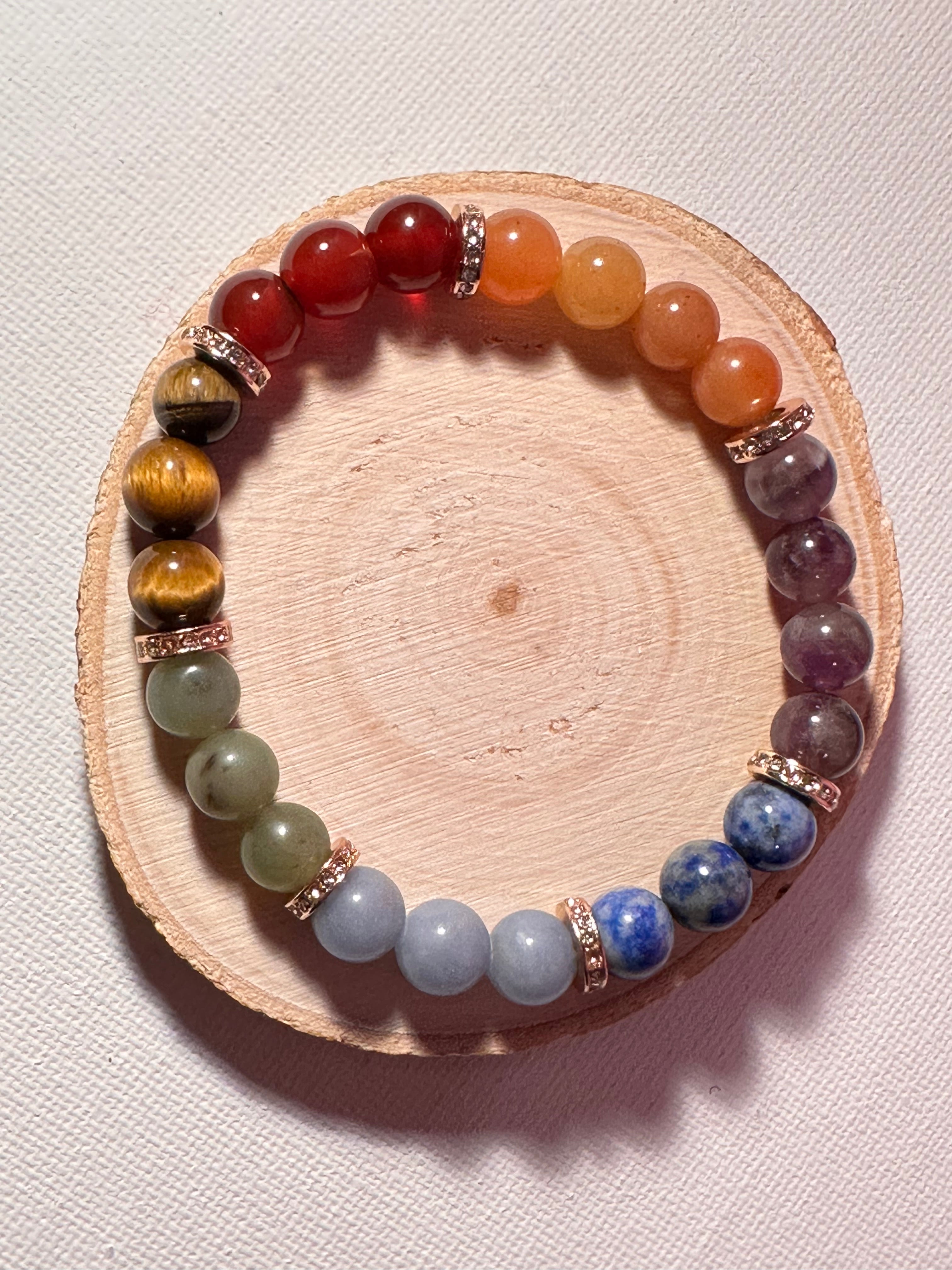 7 Chakra Authentic Healing Stones Energy Stones Bracelet