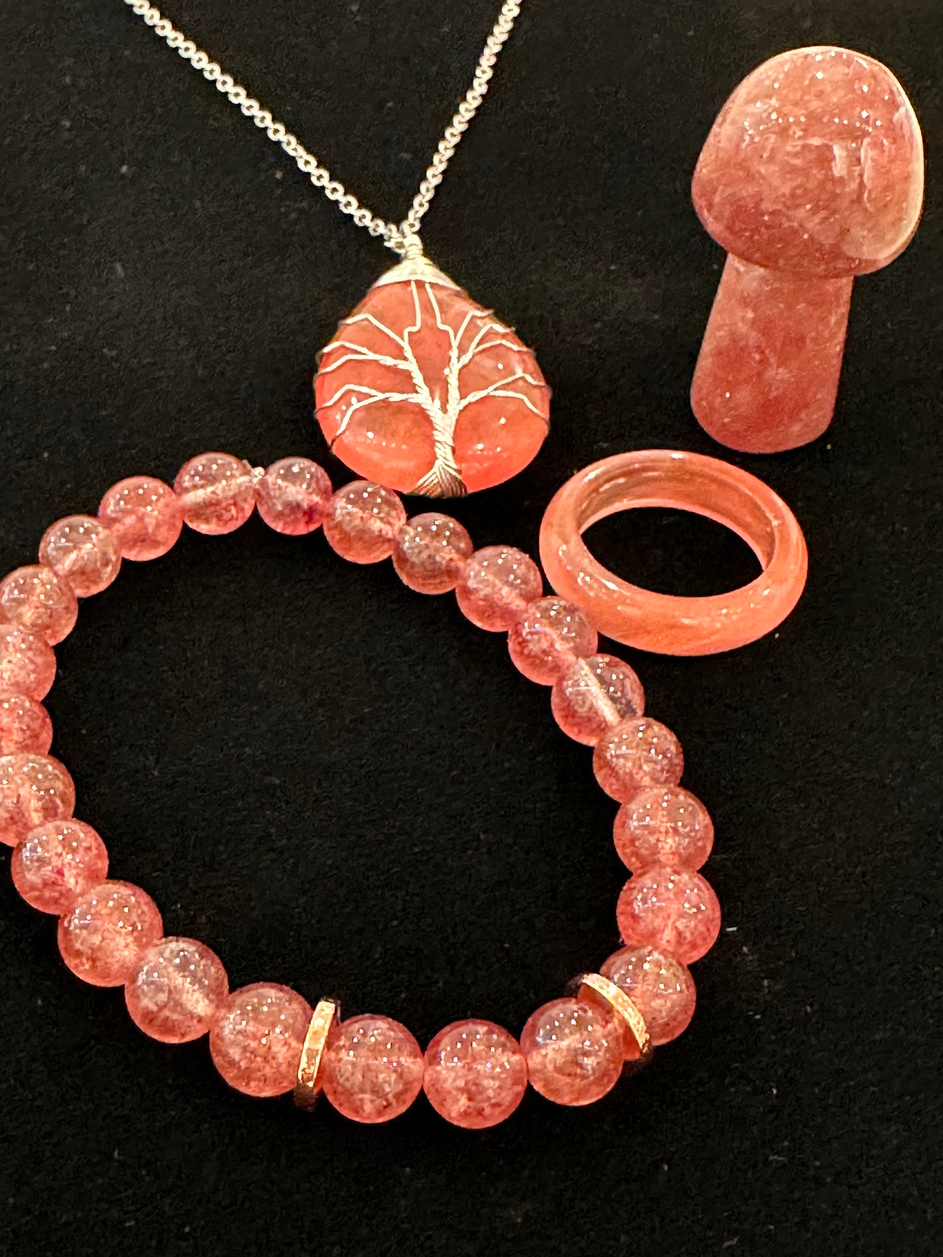 Bundle Set of Strawberry Quartz