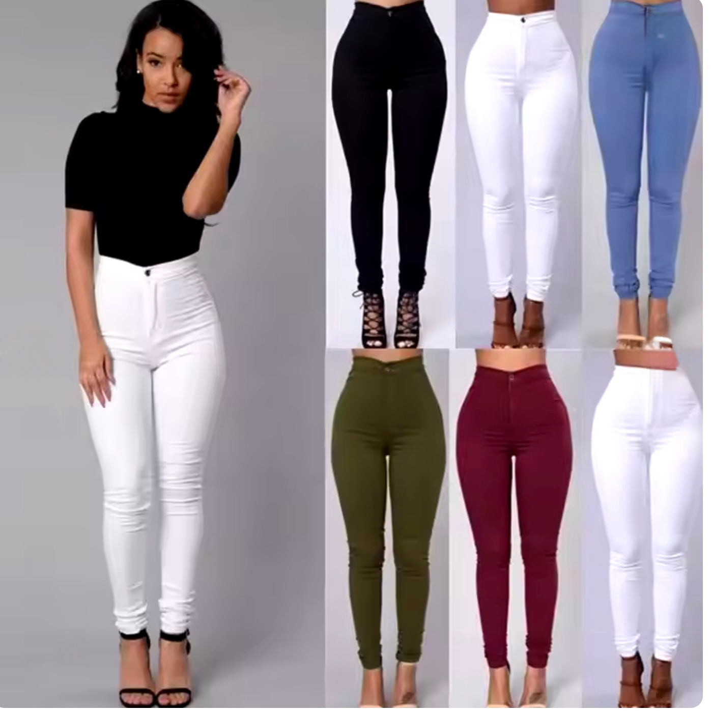 Women's Stretch High Waist Casual Pants