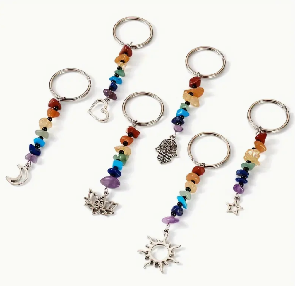 7 Chakra Metal Keychain