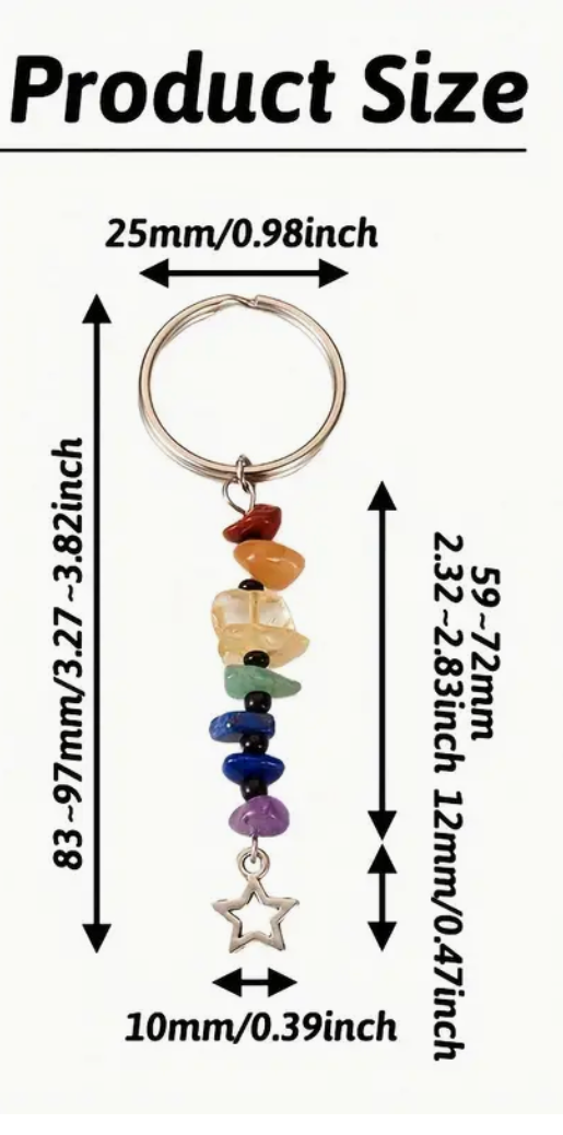 7 Chakra Metal Keychain