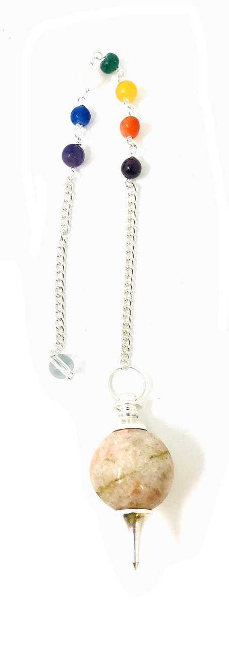 SunStone Chakra Chain Ball pendulum