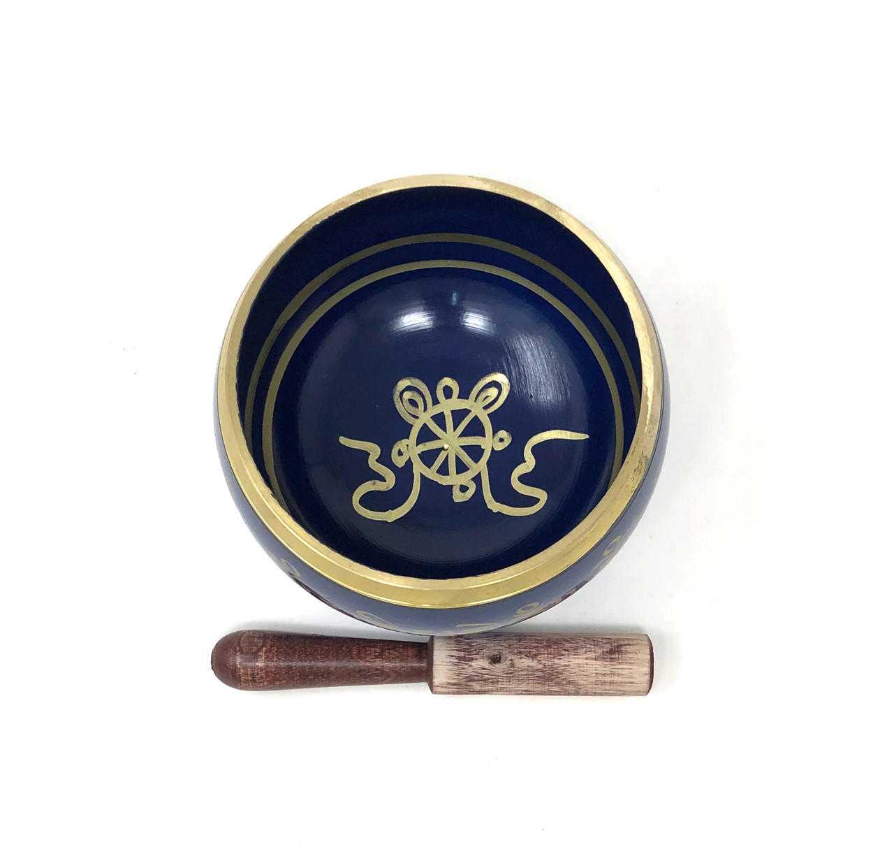 Tibetan Singing Bowl OM MANI (Indigo)