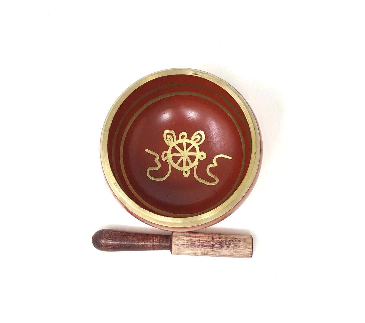 Tibetan Singing Bowl OM MANI (orange)