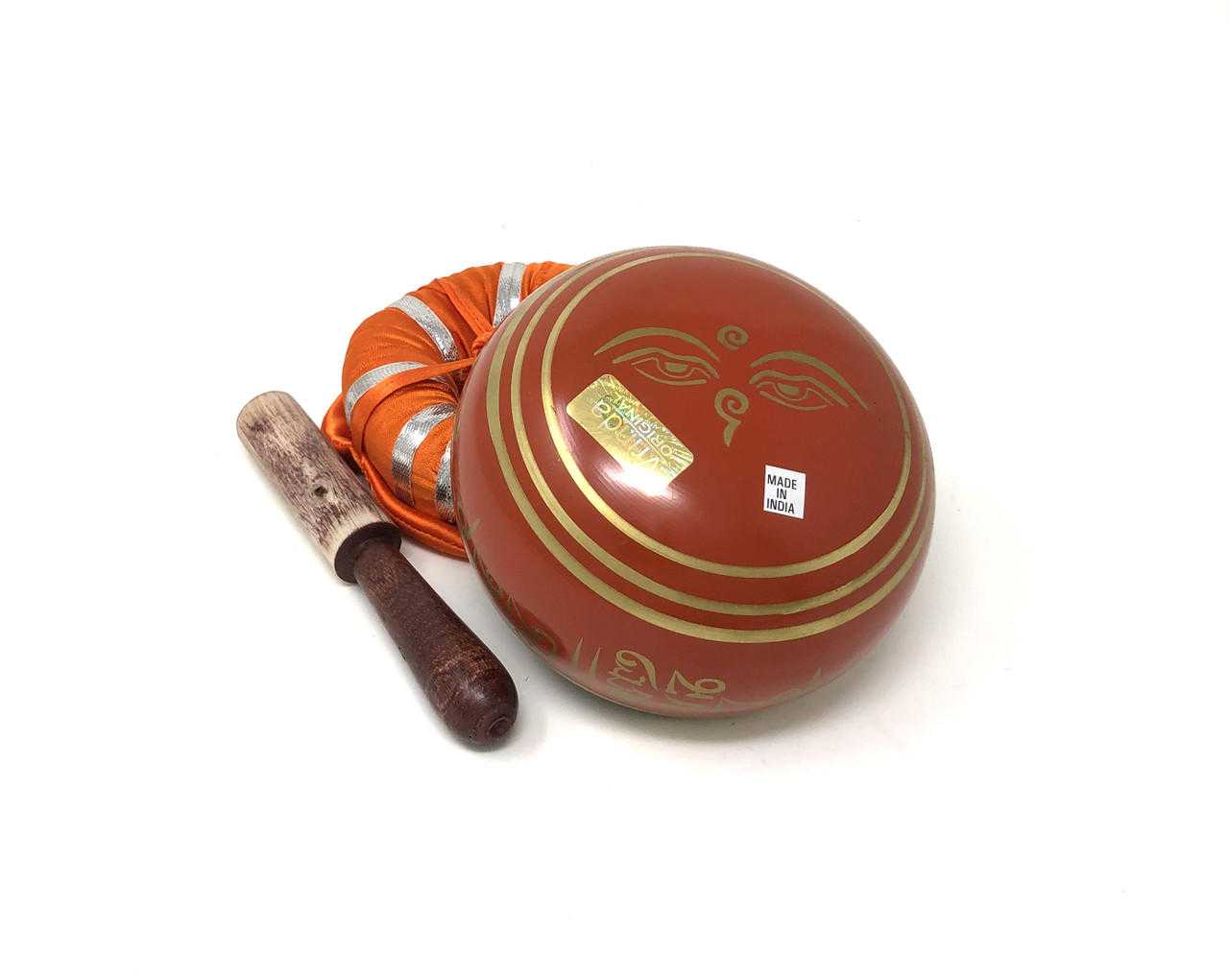 Tibetan Singing Bowl OM MANI (orange)