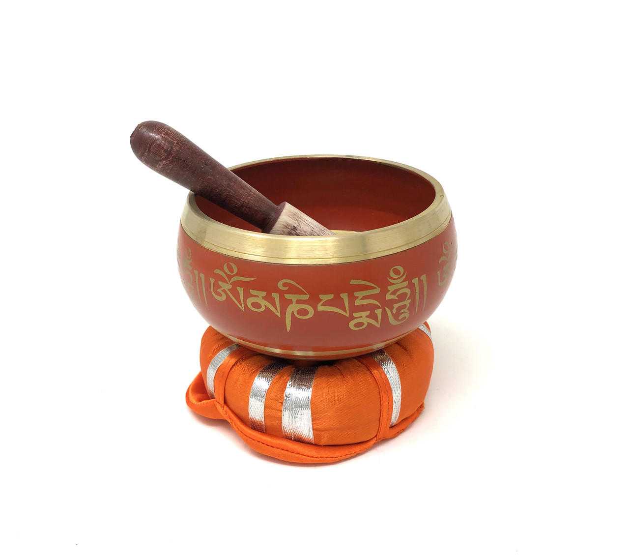 Tibetan Singing Bowl OM MANI (orange)