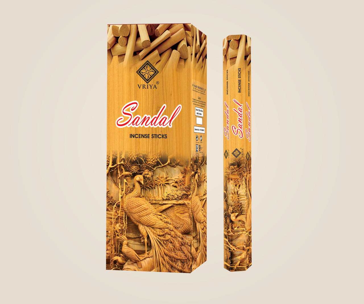 Vriya Sandal Wood Incense Sticks (pack of 6)