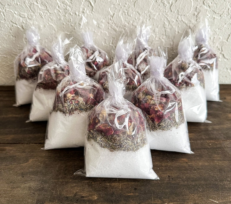 Herbal Calming Bath Soak- Epsom Salt-Lavender-Roses