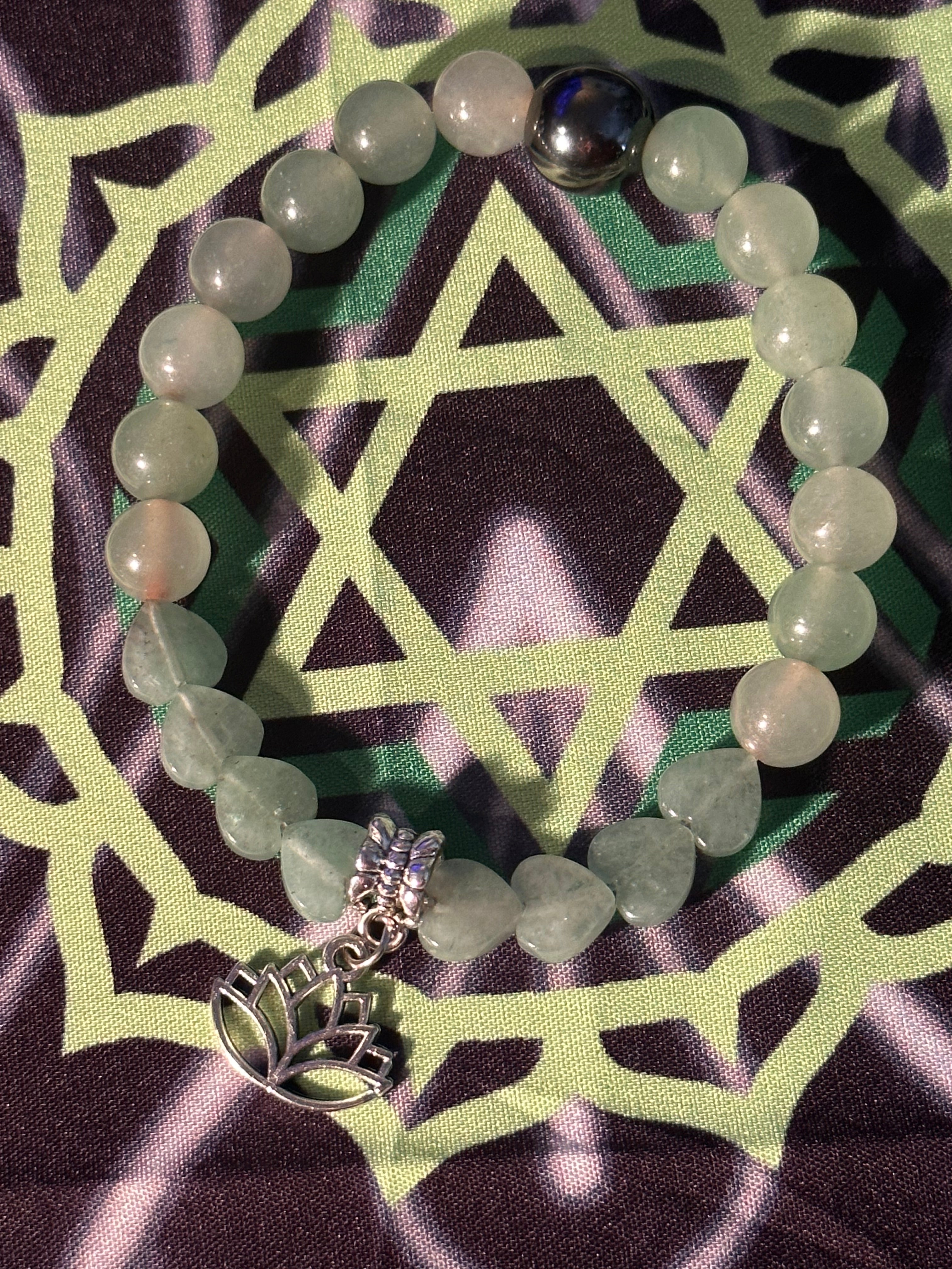 Green Aventurine & Hematite Natural Energy Stone Healing Stones