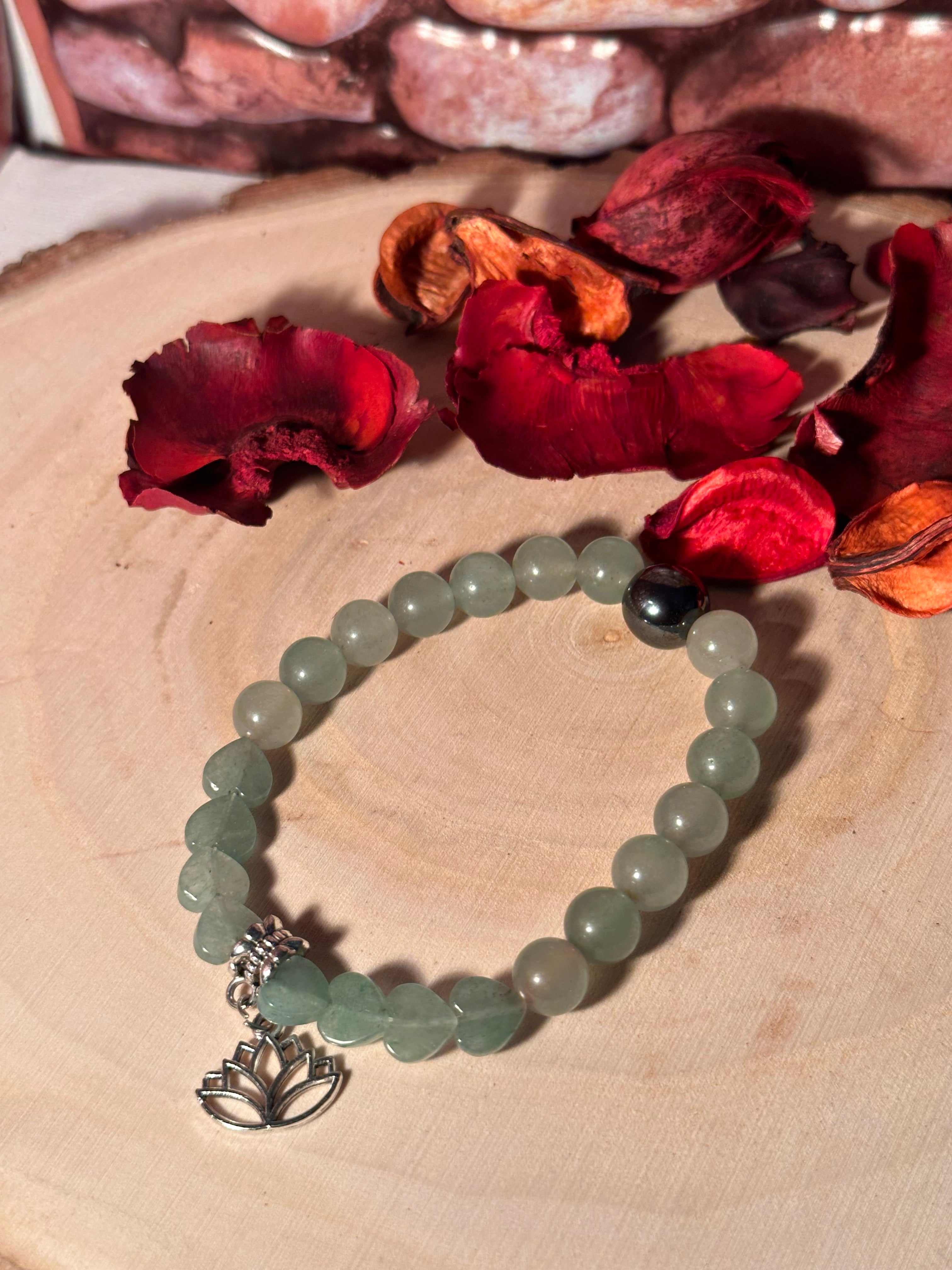 Green Aventurine & Hematite Natural Energy Stone Healing Stones