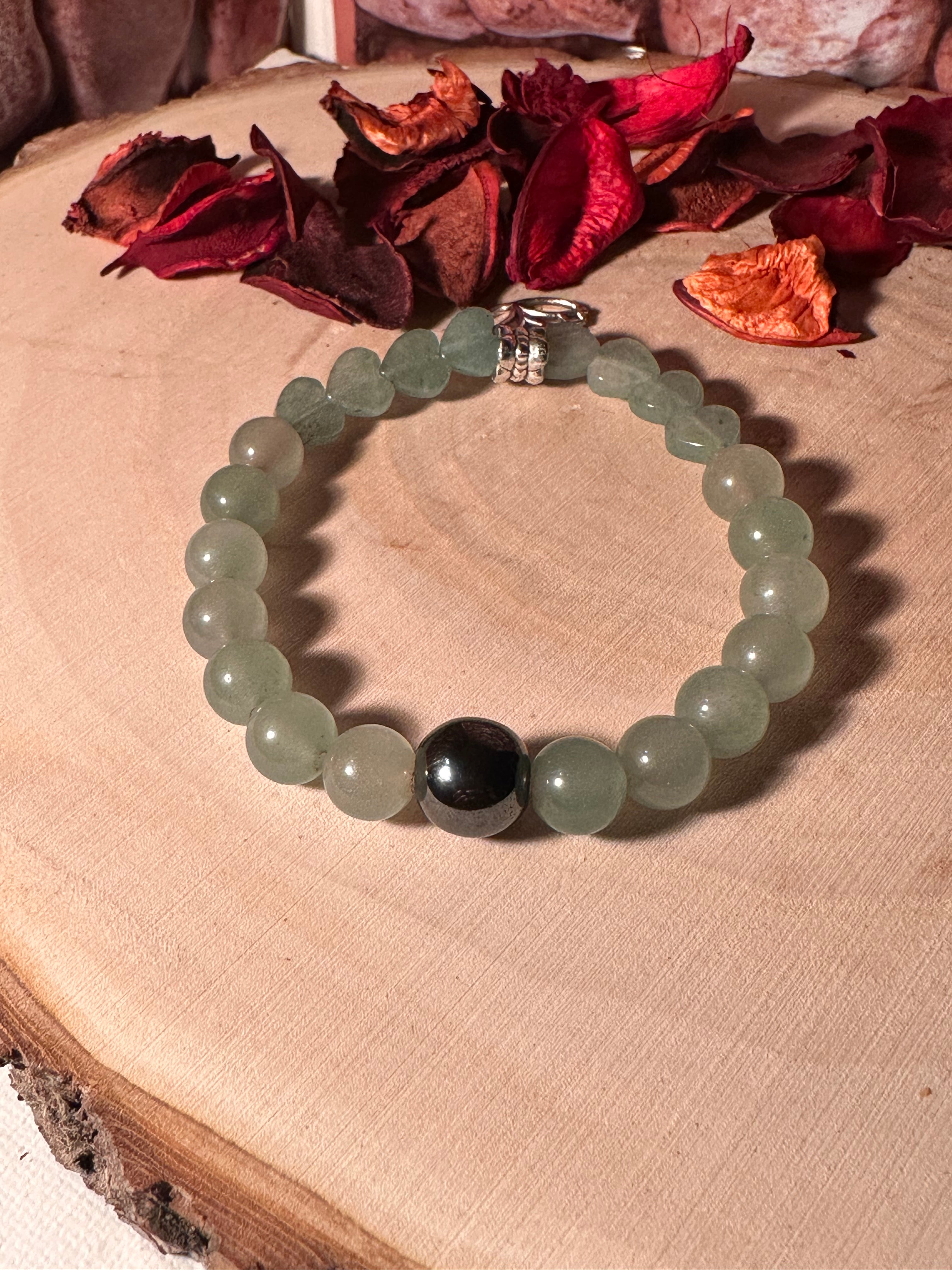 Green Aventurine & Hematite Natural Energy Stone Healing Stones