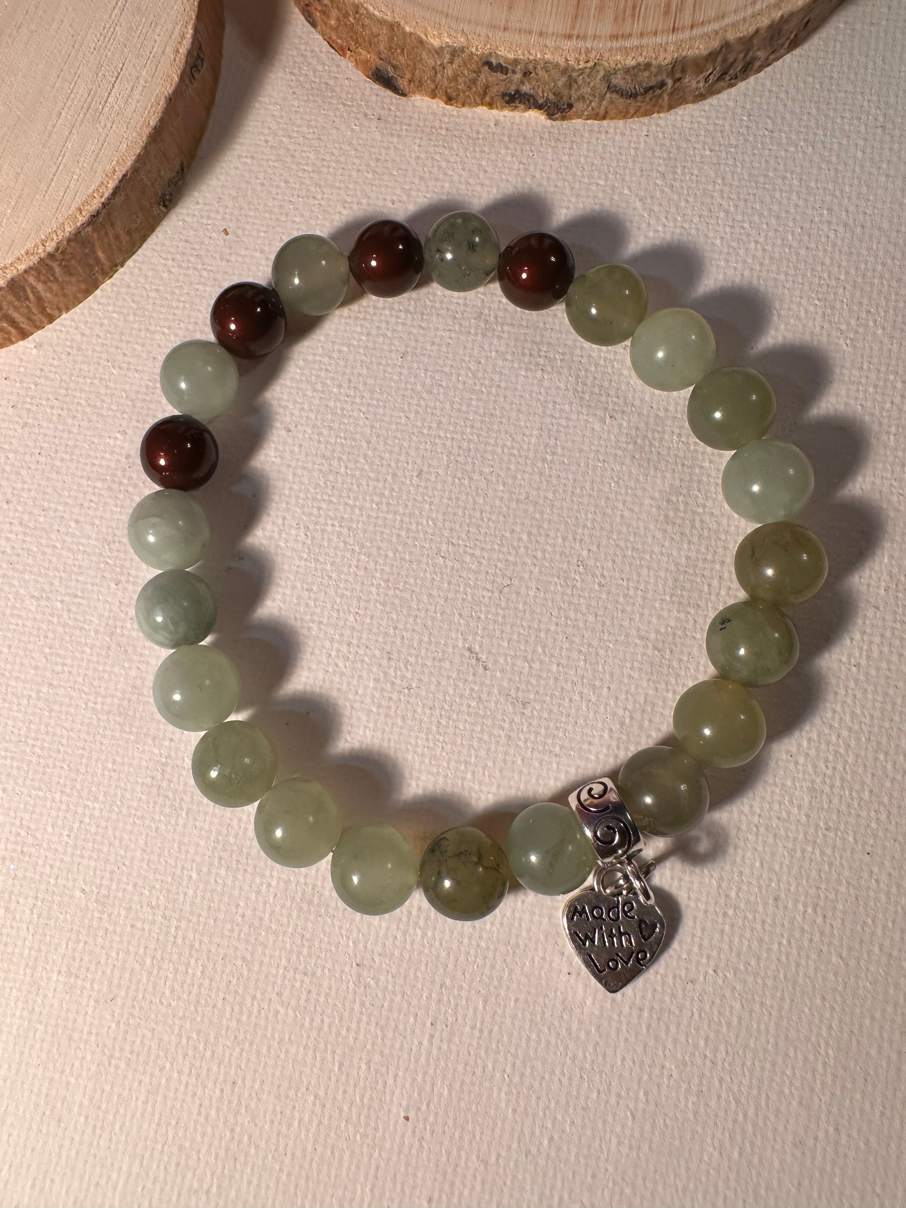 Jade Wealth & Good Fortune Charm Bracelet Healing Stones Energy Stones