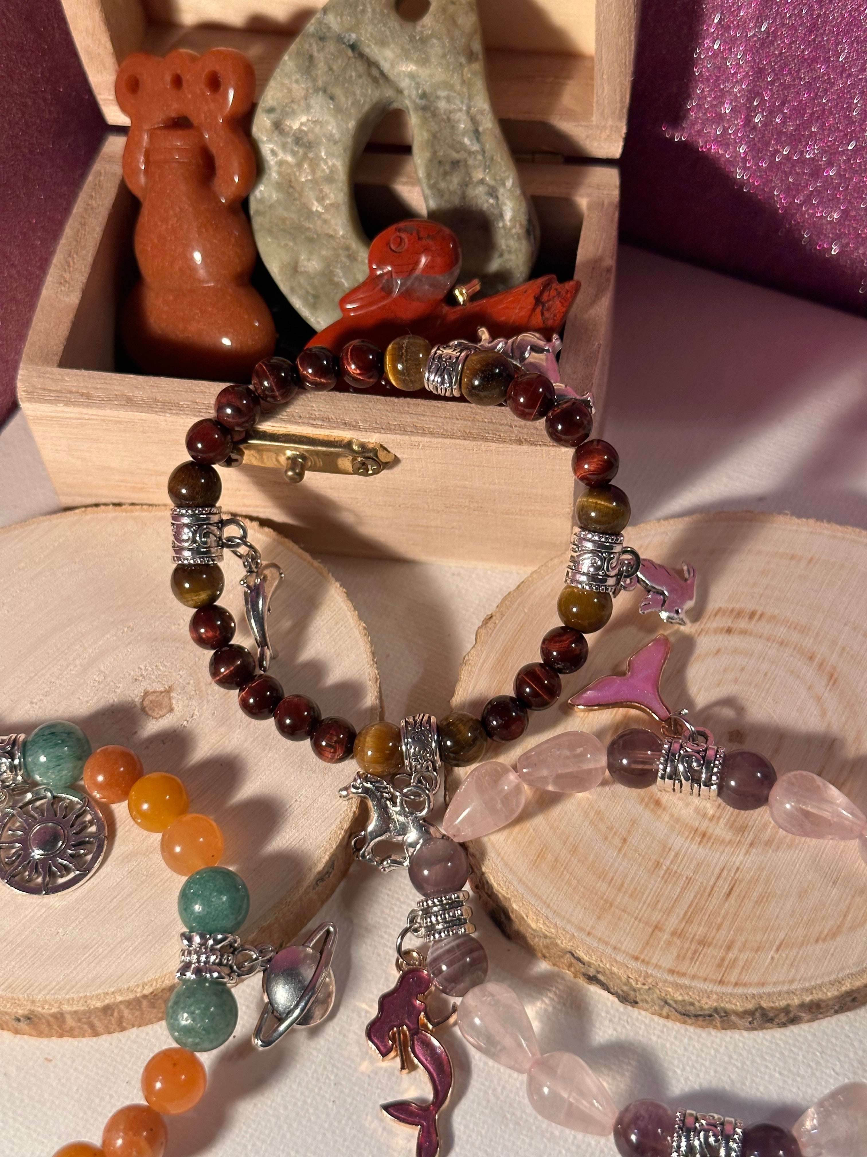 Red & Green Aventurine Abundance Bracelet Healing Stones Energy Stones